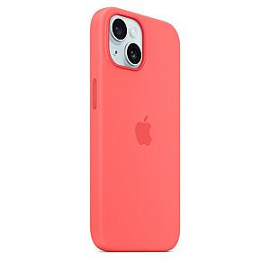 Силиконовый чехол MagSafe для Apple iPhone 15 — красный