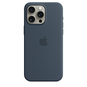 «Силиконовый чехол с MagSafe iPhone 15 Pro Max (MT1P3ZM/A)» Storm Blue