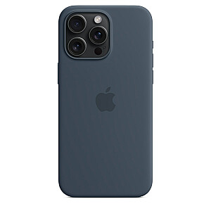 "Silikono dėklas su MagSafe iPhone 15 Pro Max (MT1P3ZM/A)" Storm Blue
