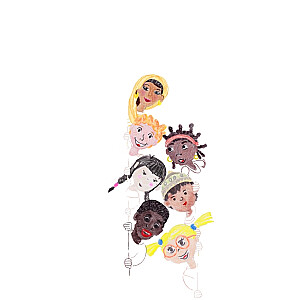 Spalvoti pieštukai Faber-Castell Children of the world, 3 spalvos