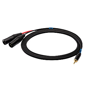 SSQ MIXLR1 SS-1816 stereo kabelio jungtis 3,5 mm - 2x XLR 1 m juodas