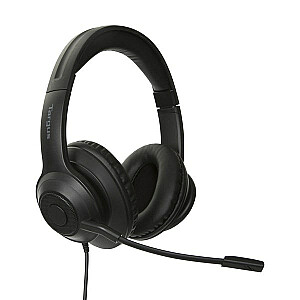 Ausinės / ausinės „Targus AEH102GL“ laidinės galvos juostos skambučiai / muzika A tipo USB, juoda
