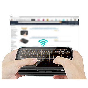„Fusion H18+“ belaidė jutiklinė klaviatūra, skirta asmeniniam kompiuteriui | PS4 | Xbox | Smart TV | Android juoda