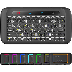 „Fusion H120 Mini“ belaidė klaviatūra + jutiklinė kilimėlis kompiuteriui | PS4 | Xbox | Smart TV | Android juoda