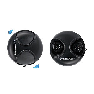 Esperanza EH228K Bluetooth TWS į ausis įdedamos ausinės, juodos