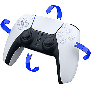 Геймпад Sony DualSense PlayStation 5, аналоговый/цифровой Bluetooth/USB, черный, белый