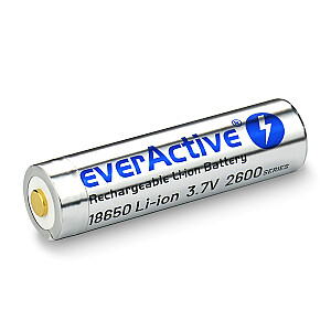 everActive 18650 3,7 V ličio jonų 2600 mAh mikro USB baterija su BOX apsauga