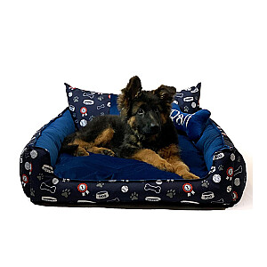 GO GIFT Кровать для собак и кошек XXL - темно-синий - 110x90x18 см