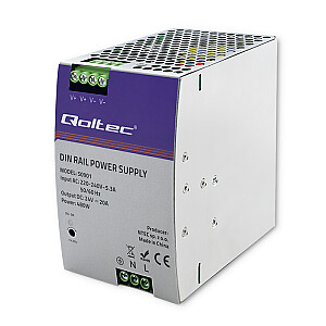 Qoltec 50901 pramoninis DIN bėgio maitinimo šaltinis | 480 W | 24V | 20A