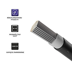 Qoltec 53851 Фотоэлектрический солнечный кабель | 4 мм² | 100 м | черный