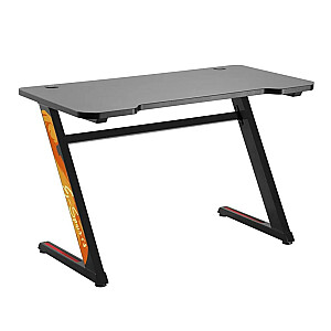 Žaidimų kompiuterio stalas NanoRS RS120, modernus dizainas, lengvas ir stabilus (maksimali apkrova 50 kg), juoda ir oranžinė,