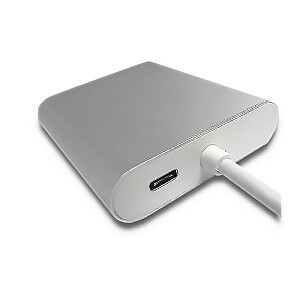 Qoltec 50409 USB grafikos adapteris sidabrinis