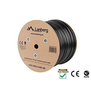 Сетевой кабель Lanberg LCF6-30CU-0305-BK Черный 305 м Cat.6 для наружного применения