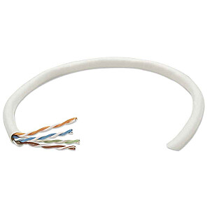 Сетевой кабель Intellinet Bulk Cat5e, 24 AWG, одножильный провод, 305 м, серый, CCA, U/UTP, коробка