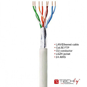 Сетевой кабель Techly ITP-C5F-305-RIS Серый, 305 м Cat5e F/UTP (FTP)