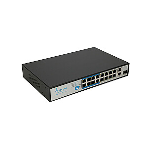 Extralink VIRTUS V3 Nevaldomas L2 greitasis eternetas (10/100) Maitinimas per Ethernet (PoE) 1U juodas