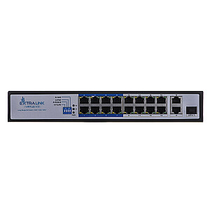 Extralink VIRTUS V3 Nevaldomas L2 greitasis eternetas (10/100) Maitinimas per Ethernet (PoE) 1U juodas