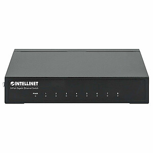 8-портовый коммутатор Gigabit Ethernet Intellinet, металлический (2-контактный евровилка)