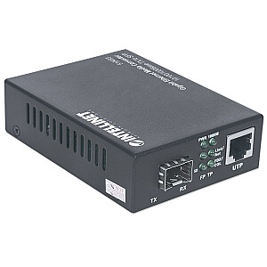 Intellinet Gigabit Ethernet į SFP medijos keitiklis, 10/100/1000Base-Tx į SFP lizdą, tuščias (2 kontaktų Euro jungtis)