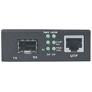 Intellinet Gigabit Ethernet į SFP medijos keitiklis, 10/100/1000Base-Tx į SFP lizdą, tuščias (2 kontaktų Euro jungtis)