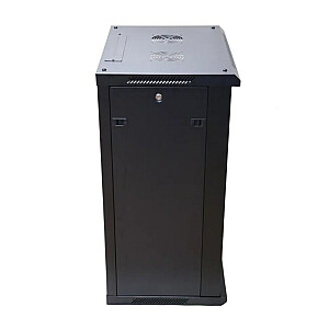 Sieninė spintelė Extralink 19" 18U 600x600 mm Juoda