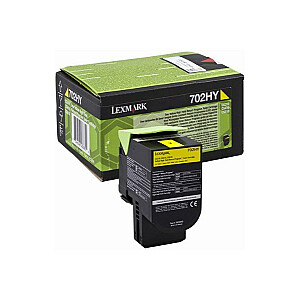 Tonerio kasetė Lexmark 702HY R 1 vnt. Originali geltona