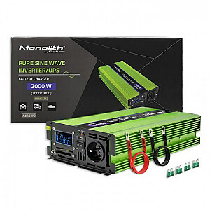 Qoltec Monolith Auto maitinimo adapteris/inverteris 2000W žalia