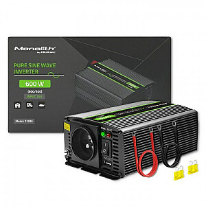 „Qoltec Monolith“ automatinis maitinimo adapteris/inverteris 600 W juodas