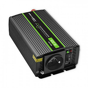Qoltec Monolith Auto 600W maitinimo adapteris/keitiklis