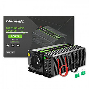 Qoltec Monolith Auto 600W maitinimo adapteris/keitiklis