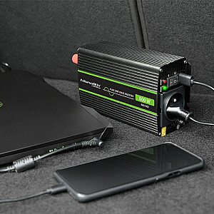 Qoltec Monolith Auto 600W maitinimo adapteris/keitiklis