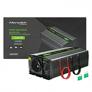 Qoltec Monolith automatinis maitinimo adapteris/inverteris 1200W juodas