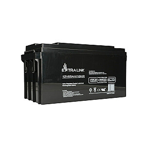 Extralink BATTERY BATTERY AGM 12V 65AH sandari švino rūgštis (VRLA)