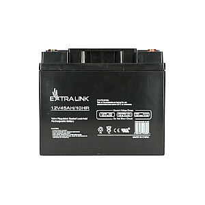 Extralink BATTERY BATTERY AGM 12V 45AH sandari švino rūgštis (VRLA)