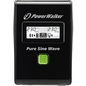 „PowerWalker VI 800 SW FR Line-Interactive“ 0,8 kVA 480 W 2 kintamosios srovės lizdai