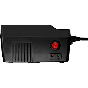 PowerWalker AVR 1000 įtampos reguliatorius 3 kintamosios srovės lizdai 180-264V juodi