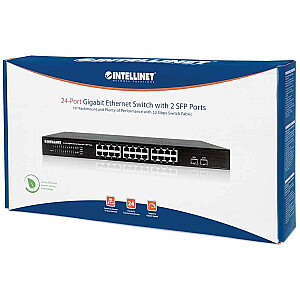 Коммутатор Intellinet 561044 24p Gigabit + 2x SFP