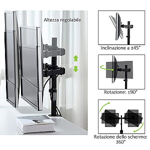 Techly Double LCD stalinis laikiklis (301740) 13-27 colių