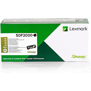 Lexmark 502 dažų kasetė 1 vnt. Originalus juodas