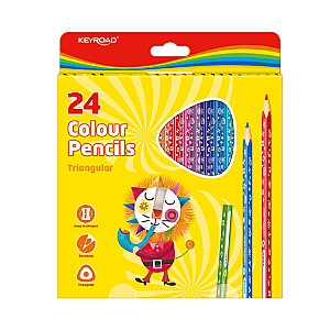 Keyroad spalvoti pieštukai, 24 spalvos