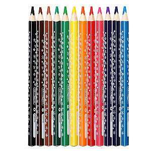 Keyroad Jumbo spalvoti pieštukai, 12 spalvų, trikampio formos