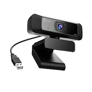 j5create JVCU100 USB™ HD 360° internetinė kamera, 1080p vaizdo įrašas, juodas