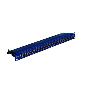 EMITERNET Panel 19", 24xRJ45 STP cat.6 (1U) su lentyna, mėlyna DCN/PPFA674EKS248C6