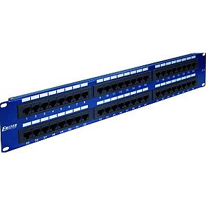 ПАНЕЛЬ ЭМИТЕРНЕТА 19", 48XRJ45 UTP CAT.5E (2U), СИНИЙ DCN/PPFA652K488C5E