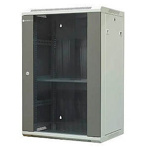 EMITERNET Отдельный подвесной шкаф 19" 18U, дверцы листовой металл/стекло, 600×450×910мм ширина/глубина/высота EM/AP6418