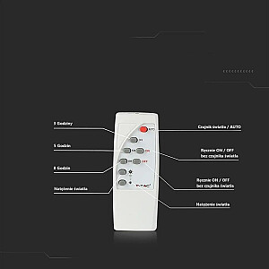 V-TAC 16W Black IP65 saulės LED projektorius nuotolinio valdymo laikmatis VT-40W 4000K 1050 liumenų