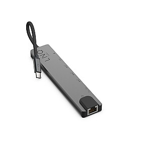 LINQ byELEMENTS LQ48010 – 8in1 Pro USB-C 10Gbps HDMI 4K Ethernet kelių prievadų šakotuvas su kortelių skaitytuvu