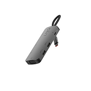 LINQ byELEMENTS LQ48019 – 7 viename HDMI adapteris su trimis ekranais ir 4K raiška, PD ir periferiniais prievadais