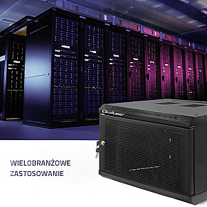 Qoltec 54489 RACK 19" spintelė | 6U | 600 x 370 x 600 | Perforuotos durys