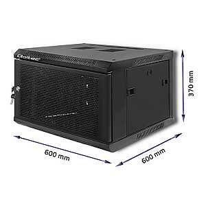 Qoltec 54489 RACK 19" spintelė | 6U | 600 x 370 x 600 | Perforuotos durys